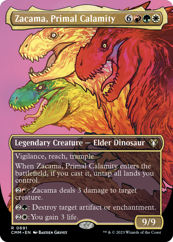 Zacama, Primal Calamity (Borderless Profile) [Commander Masters] Online