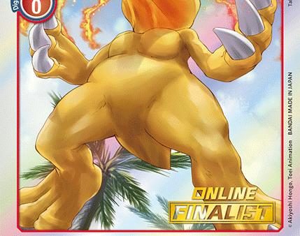 Agumon [ST1-03] (Online Finalist) [Starter Deck: Gaia Red Promos] Hot on Sale