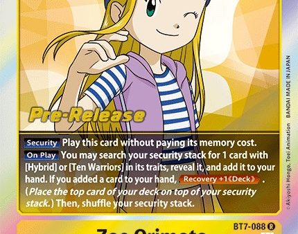 Zoe Orimoto [BT7-088] [Next Adventure Pre-Release Cards] Cheap