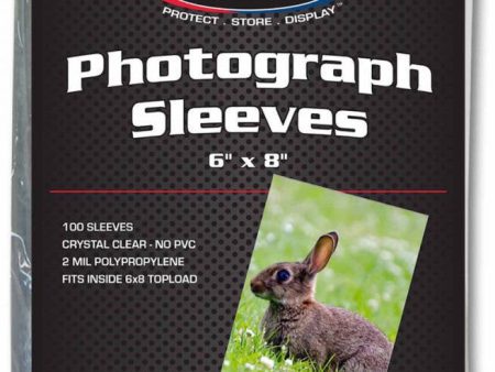 BCW Photo Sleeves (6  1 16 x 8  1 16) (100ct) Online Hot Sale