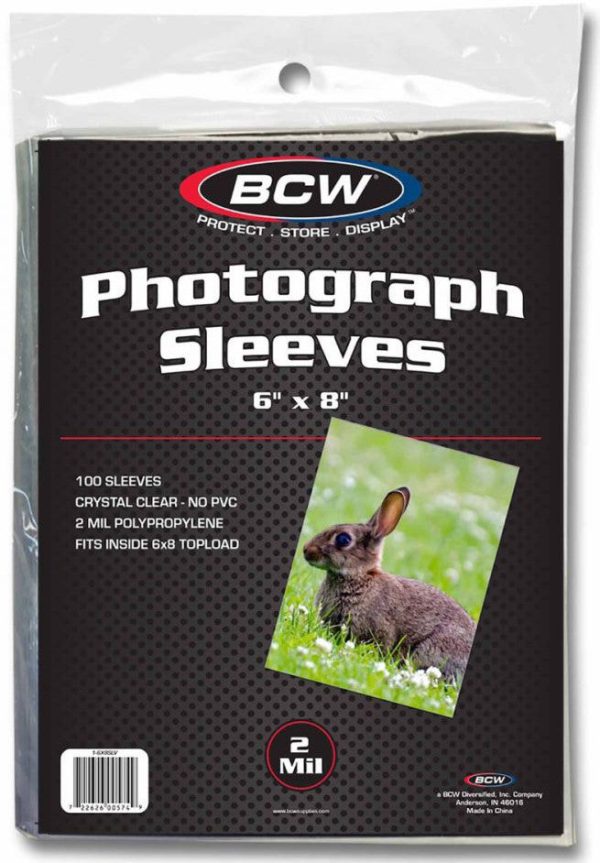 BCW Photo Sleeves (6  1 16 x 8  1 16) (100ct) Online Hot Sale