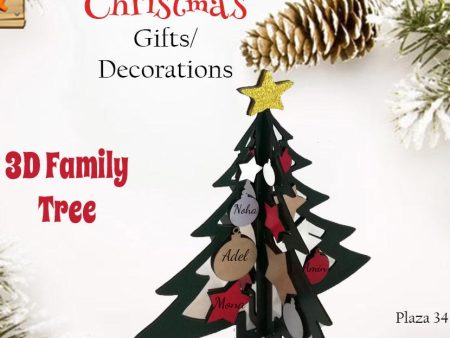 3D wooden tabletop christmas tree Online Hot Sale