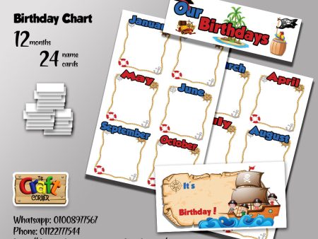 Pirates Birthday Chart Set Online Hot Sale