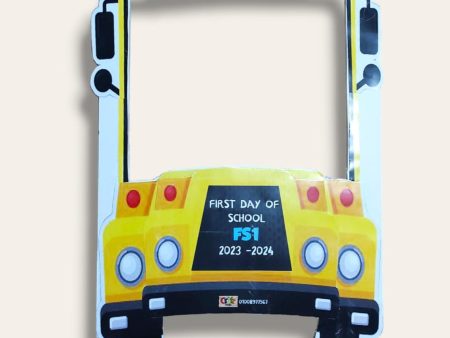 Back to school bus photo frame For Discount