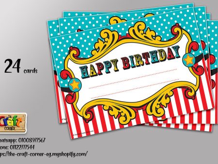 Circus birthday cards Discount