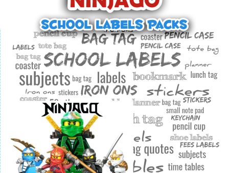 Ninjago  School labels packs For Sale