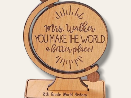 Wooden globe Teacher stand on Sale