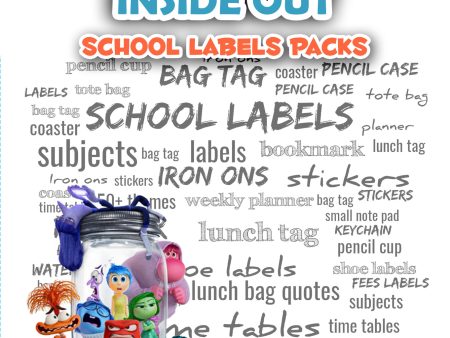 Inside out  School labels packs Fashion