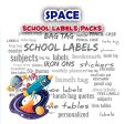 Space  School labels packs Supply