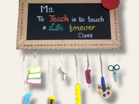 Black board teacher sign For Discount