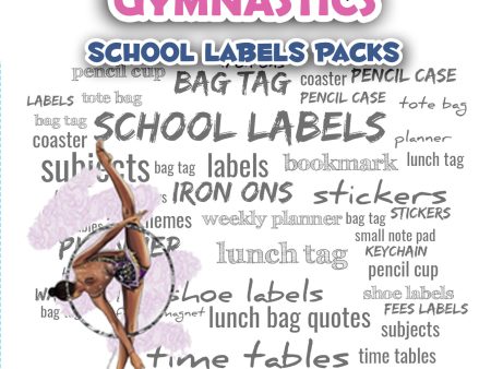 Gymnastics  school labels packs on Sale