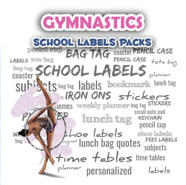 Gymnastics  school labels packs on Sale