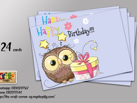 Owls birthday cards Online