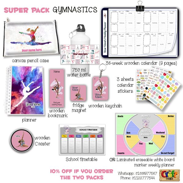 Gymnastics  school labels packs on Sale