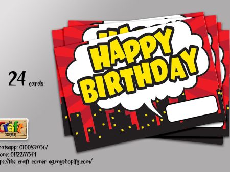 Superheroes birthday cards For Sale