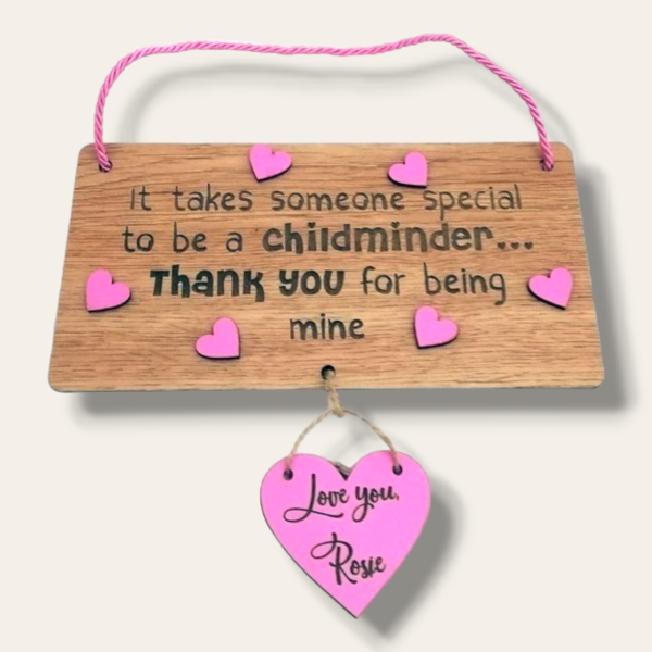 Thank you teacher sign with dangling heart For Sale