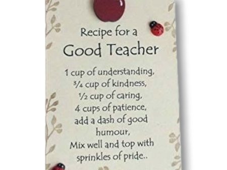 Recipe for a good teacher Online now