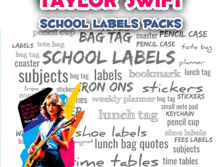 Taylor Swift  School labels packs Online now