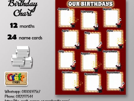 Magic Birthday Chart Set Sale