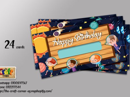 Space birthday cards Fashion