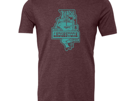 2023 Ledgestone Open Shirt - Heather Maroon For Sale